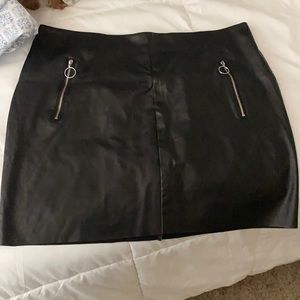 Faux leather skirt